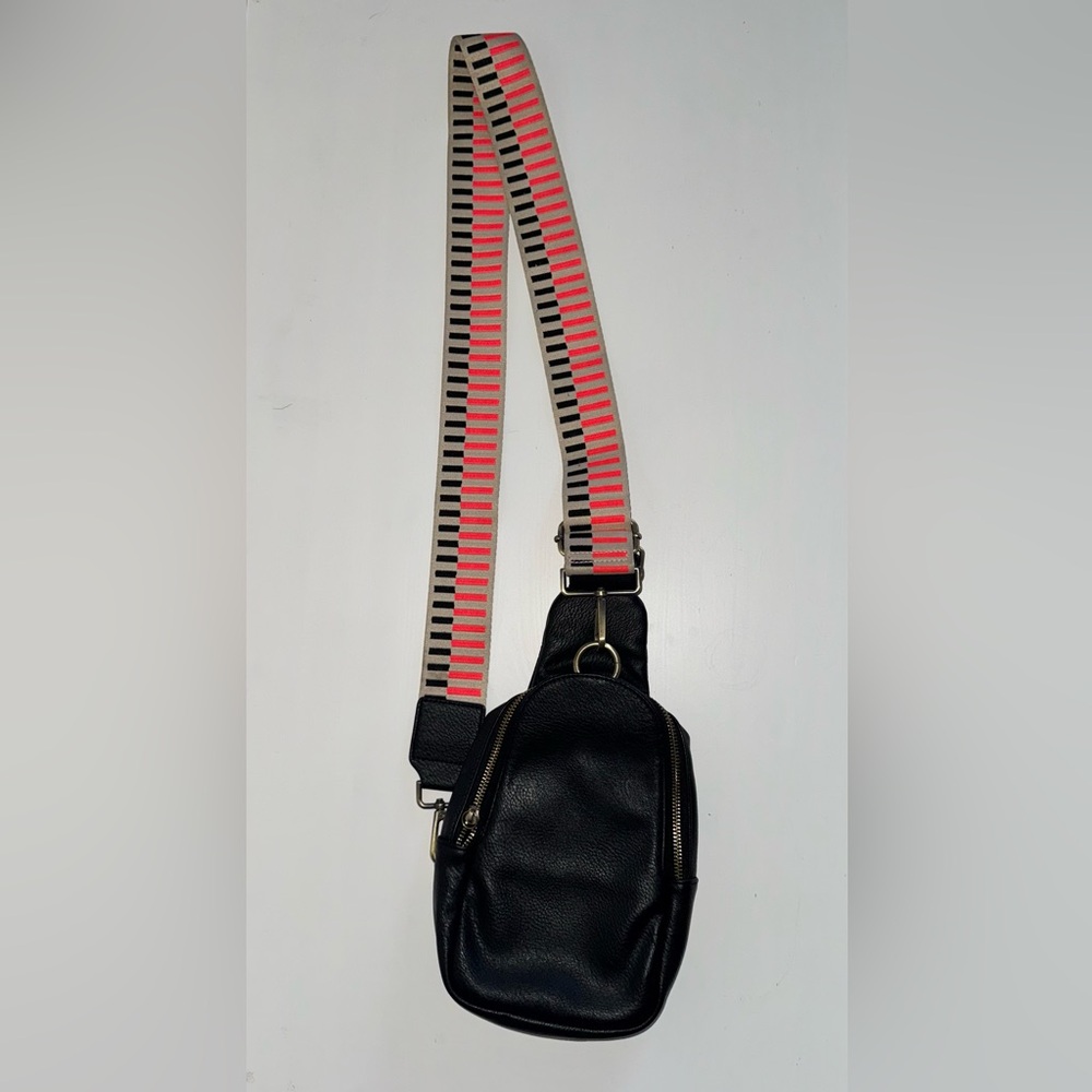 Anthropologie Urban Originals Slingbag - Black Vegan Leather Crossbody